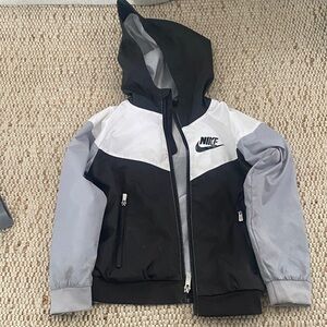Nike Black and White Hooded Jacket